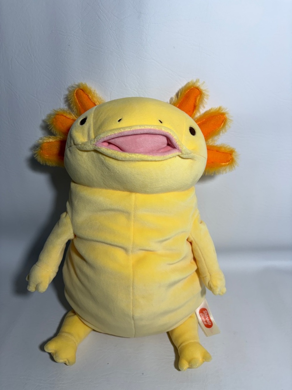 Shinada Global Mochiupa Axolotl Plush Doll Yellow Mochi Soft Japan